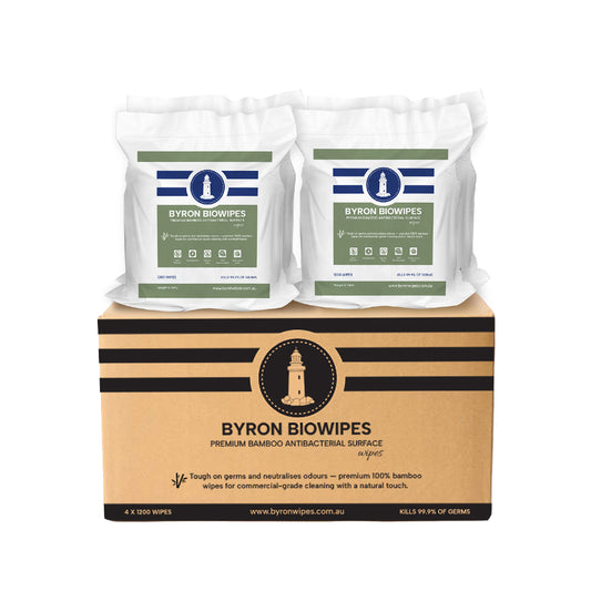 Byron BioWipes 100% Bamboo, Biodegrable, 1200 wipes per roll unbeatable value
