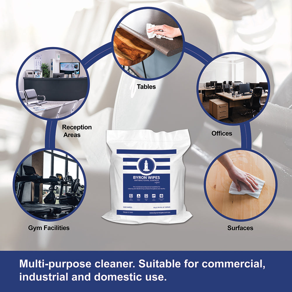 Bulk Antibacterial Wipes x 5 Cartons (20 Rolls x 1200 Wipes per Roll)