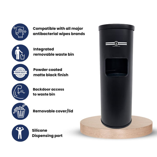 Features and benefits of floor standing antibacterial wipe dispenser