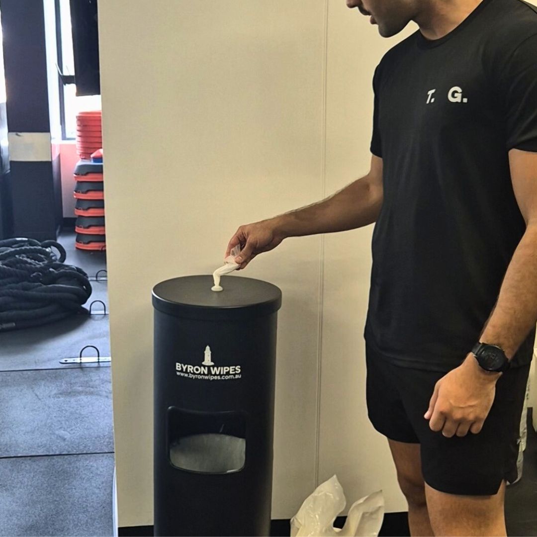 Sanitiser wipes freestanding dispenser