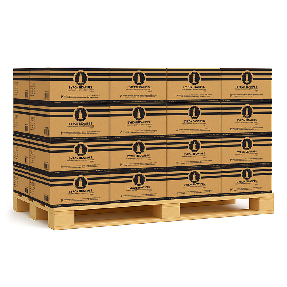 Pallet Biodegradable Bamboo Antibacterial Wipes 