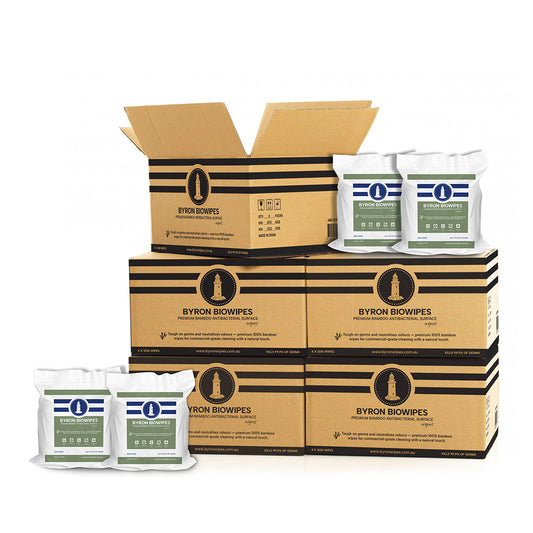 Bamboo 100 % Biodegrable Wipes 20 rolls 1200 wipes per roll
