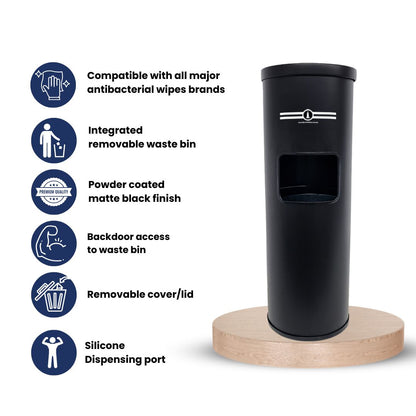 Features and benefits of floor standing antibacterial wipe dispenser